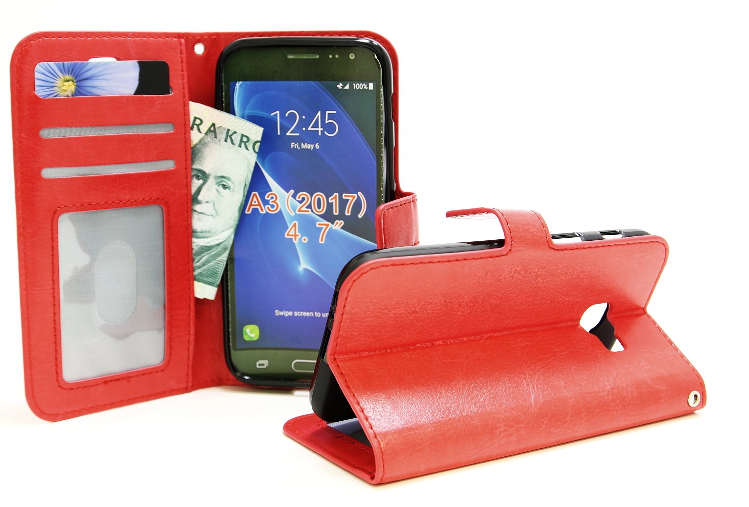 Crazy Horse Lompakko Samsung Galaxy A3 2017 (A320F)