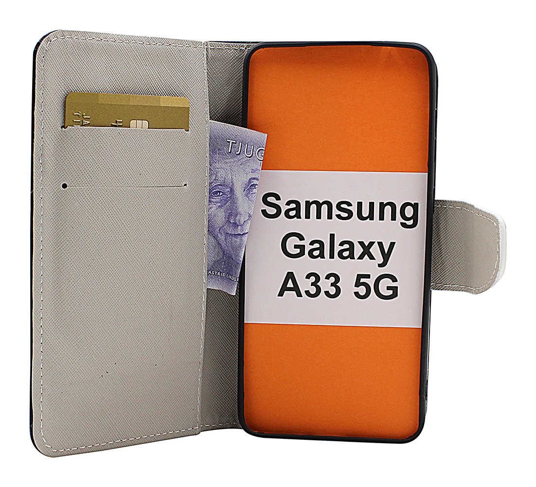 billigamobilskydd.se Kuviolompakko Samsung Galaxy A33 5G (A336B)