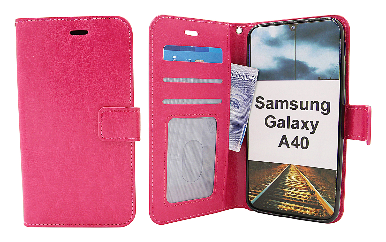 Crazy Horse Lompakko Samsung Galaxy A40 (A405FN/DS)