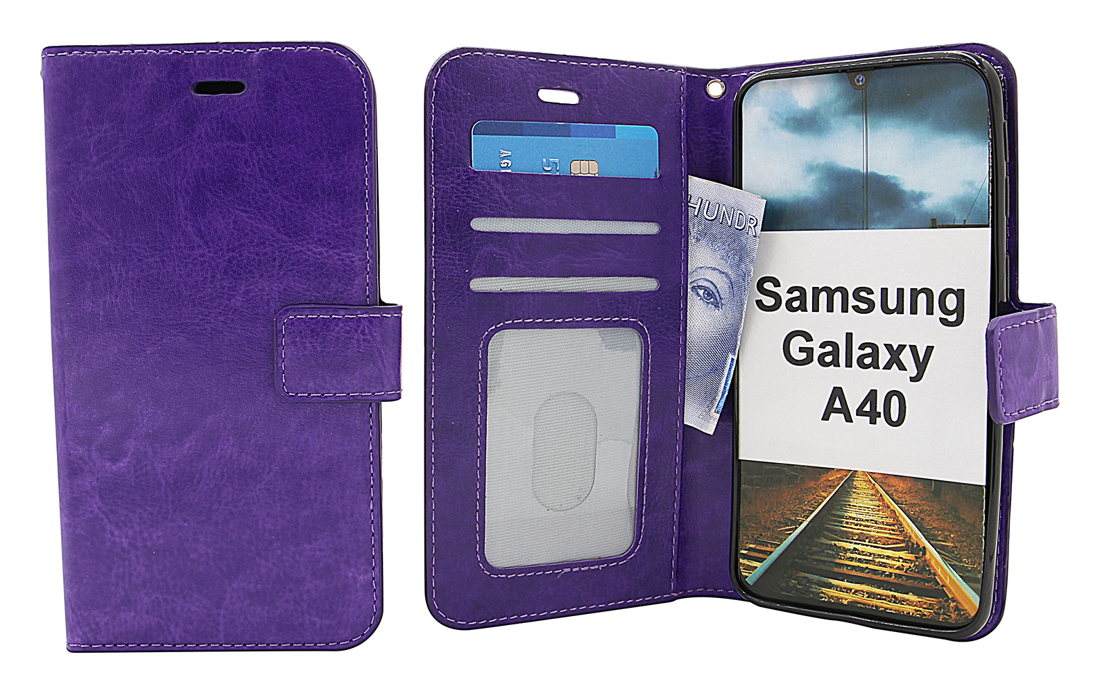 Crazy Horse Lompakko Samsung Galaxy A40 (A405FN/DS)