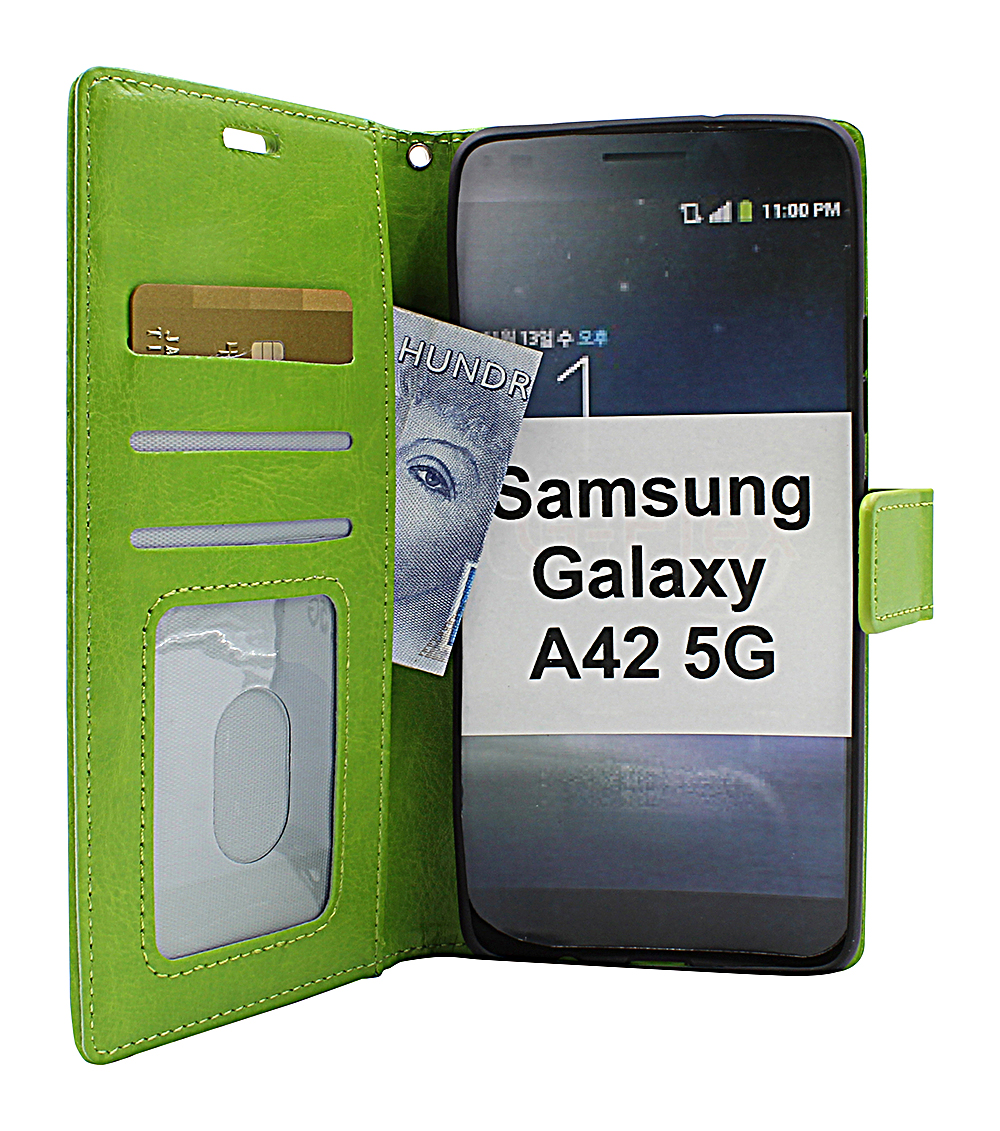 billigamobilskydd.se Crazy Horse Lompakko Samsung Galaxy A42 5G
