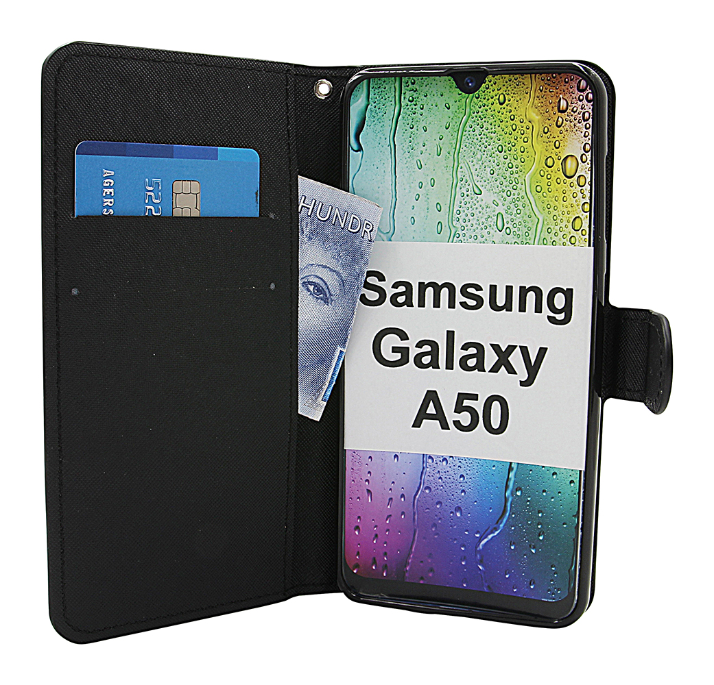 billigamobilskydd.se Kuviolompakko Samsung Galaxy A50 (A505FN/DS)