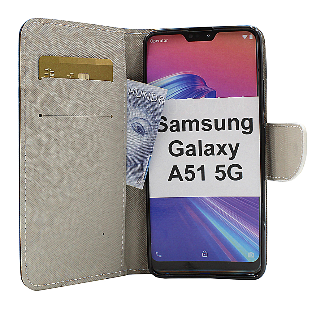 billigamobilskydd.se Kuviolompakko Samsung Galaxy A51 5G (SM-A516B/DS)