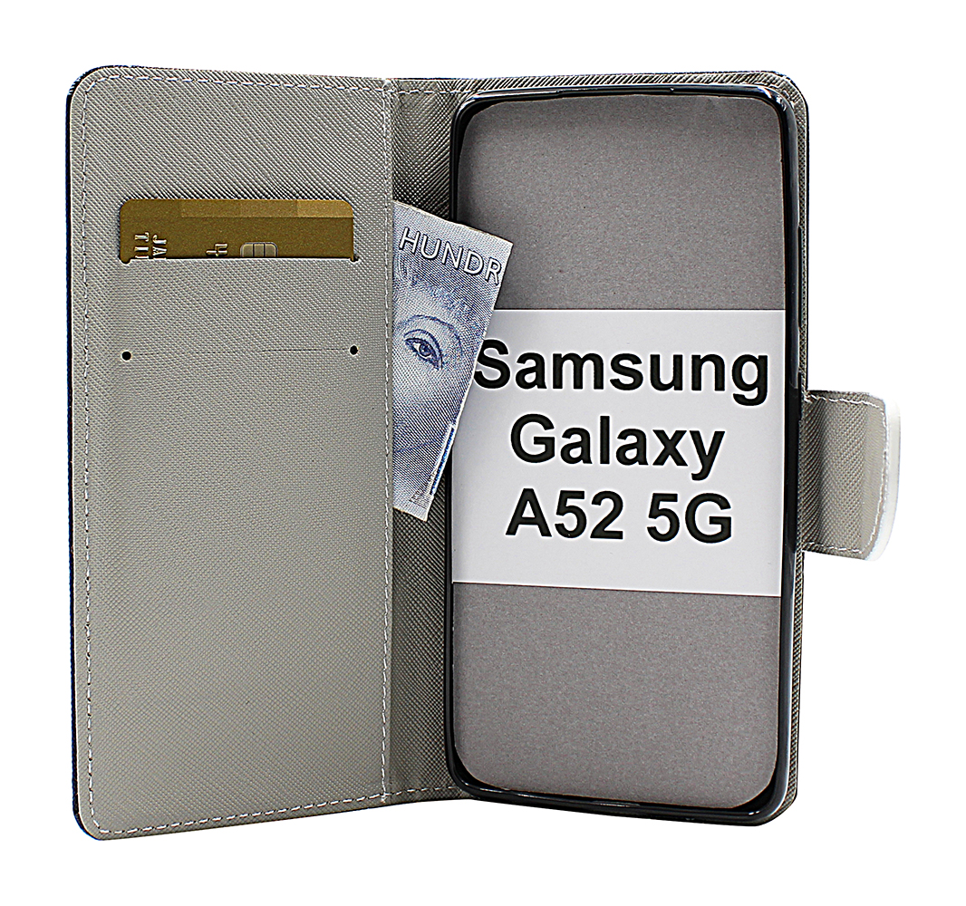 billigamobilskydd.se Kuviolompakko Samsung Galaxy A52 / A52 5G / A52s 5G