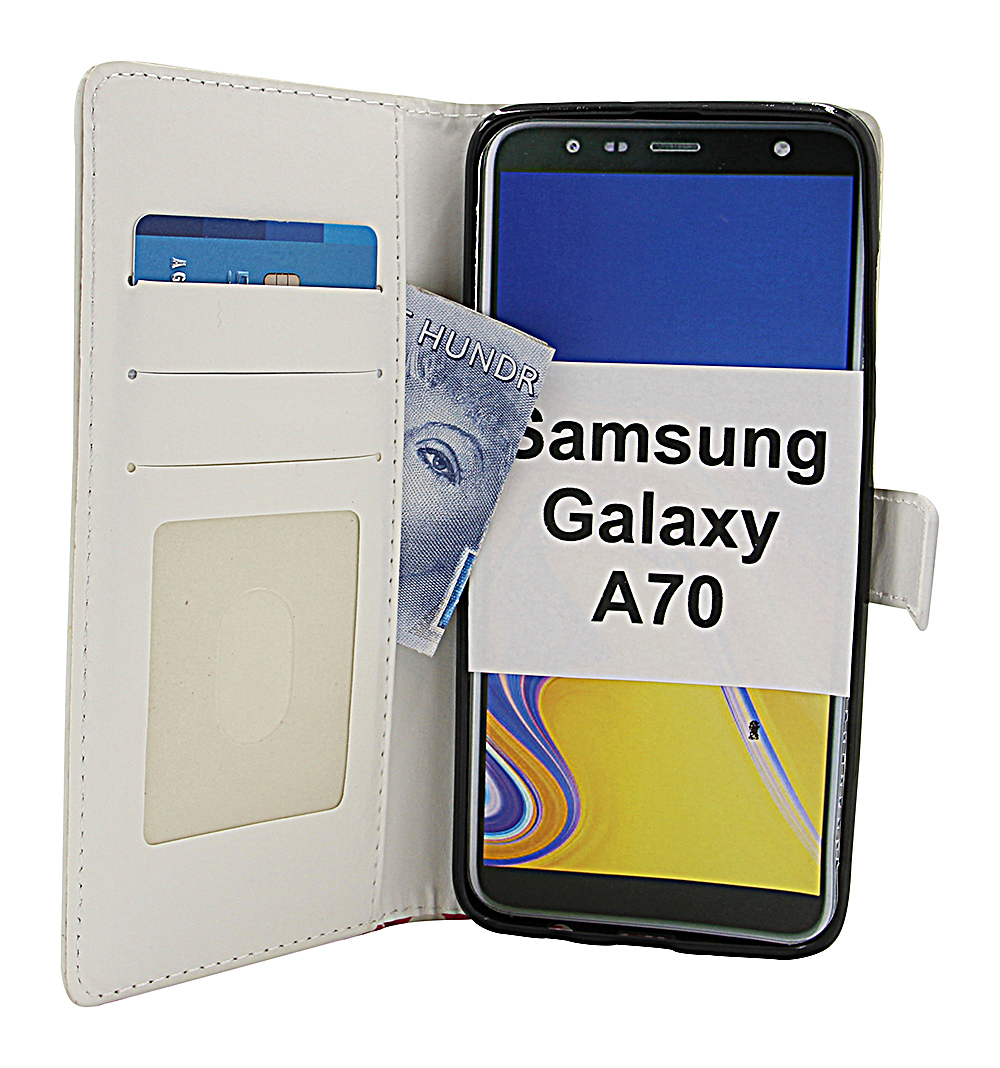 billigamobilskydd.se Kuviolompakko Samsung Galaxy A70 (A705F/DS)