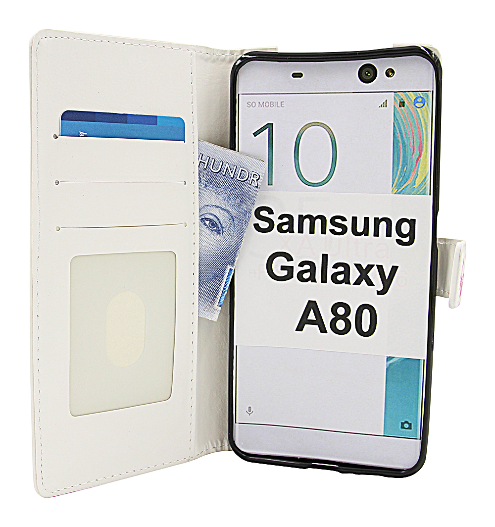 billigamobilskydd.se Kuviolompakko Samsung Galaxy A80 (A805F/DS)