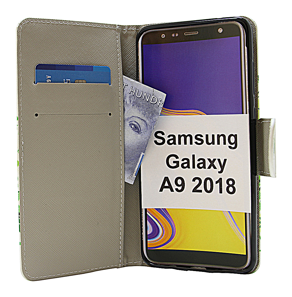 billigamobilskydd.se Kuviolompakko Samsung Galaxy A9 2018 (A920F/DS)