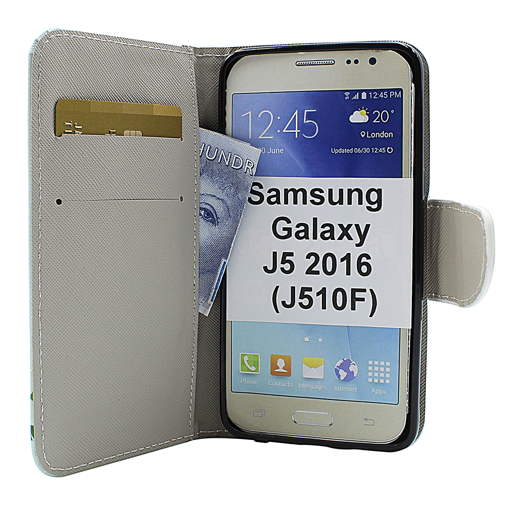 billigamobilskydd.se Kuviolompakko Samsung Galaxy J5 2016 (J510F)