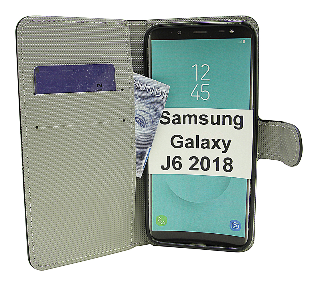 billigamobilskydd.se Kuviolompakko Samsung Galaxy J6 2018 (J600FN/DS)