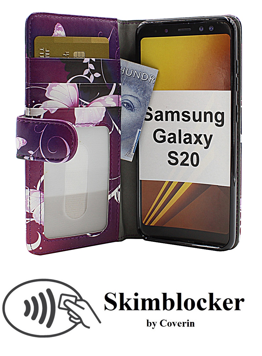 CoverIn Skimblocker Kuviolompakko Samsung Galaxy S20 (G980F)