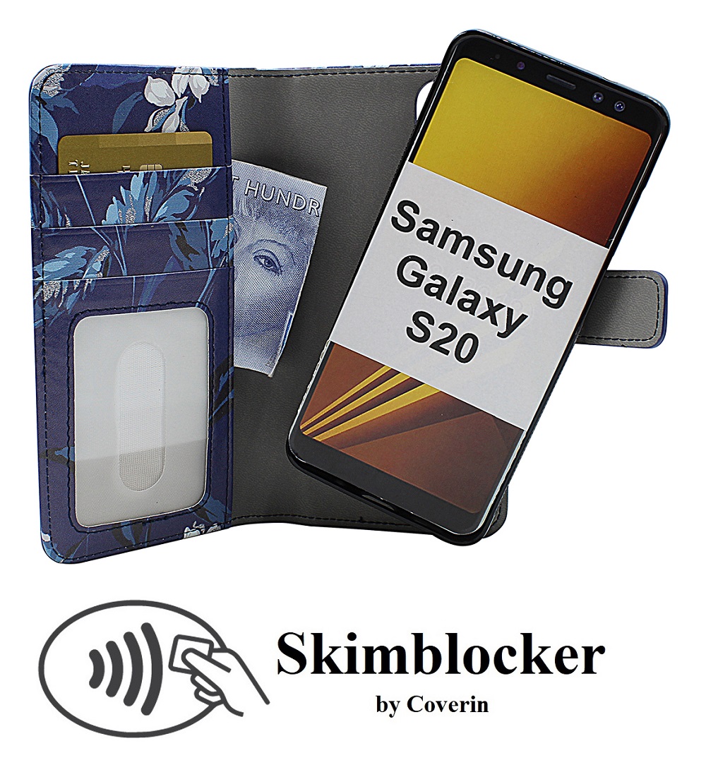 CoverIn Skimblocker Design Magneettilompakko Samsung Galaxy S20 (G980F)