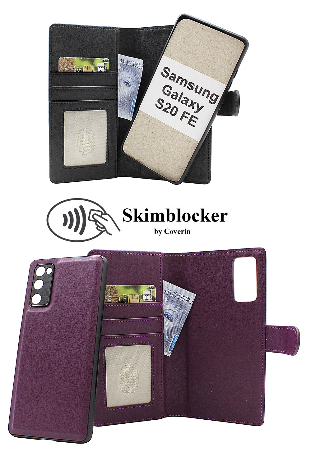 Skimblocker Samsung Galaxy S20 FE 5G Magneetti Puhelimen Kuoret