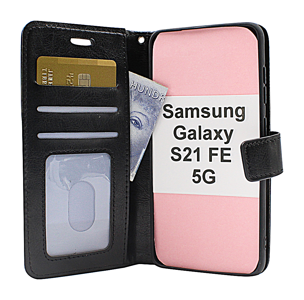 billigamobilskydd.se Crazy Horse Lompakko Samsung Galaxy S21 FE 5G (SM-G990B)