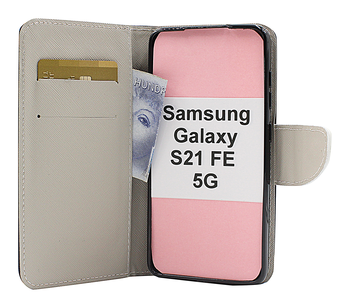 billigamobilskydd.se Kuviolompakko Samsung Galaxy S21 FE 5G (SM-G990B)