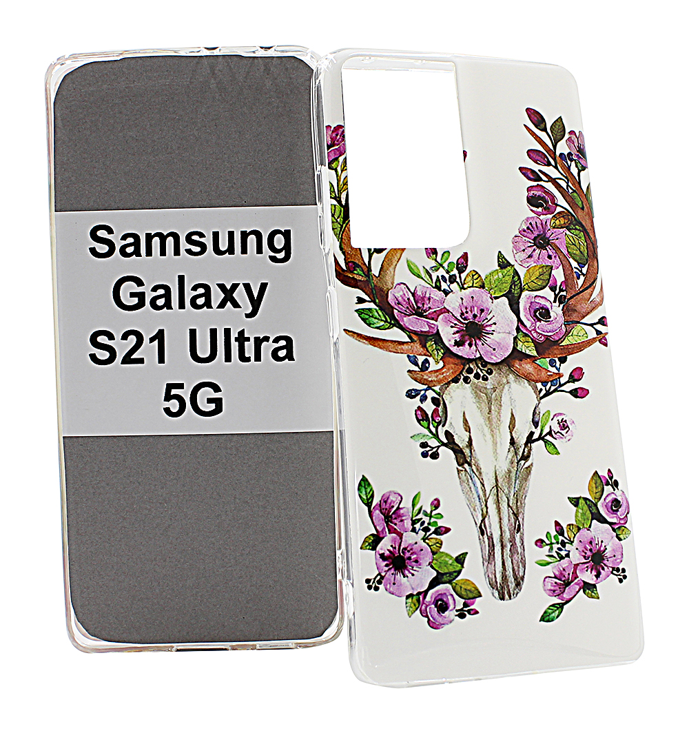 billigamobilskydd.se TPU-Designkotelo Samsung Galaxy S21 Ultra 5G (G998B)