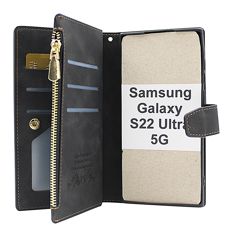 billigamobilskydd.se XL Standcase Luksuskotelo puhelimeen Samsung Galaxy S22 Ultra 5G