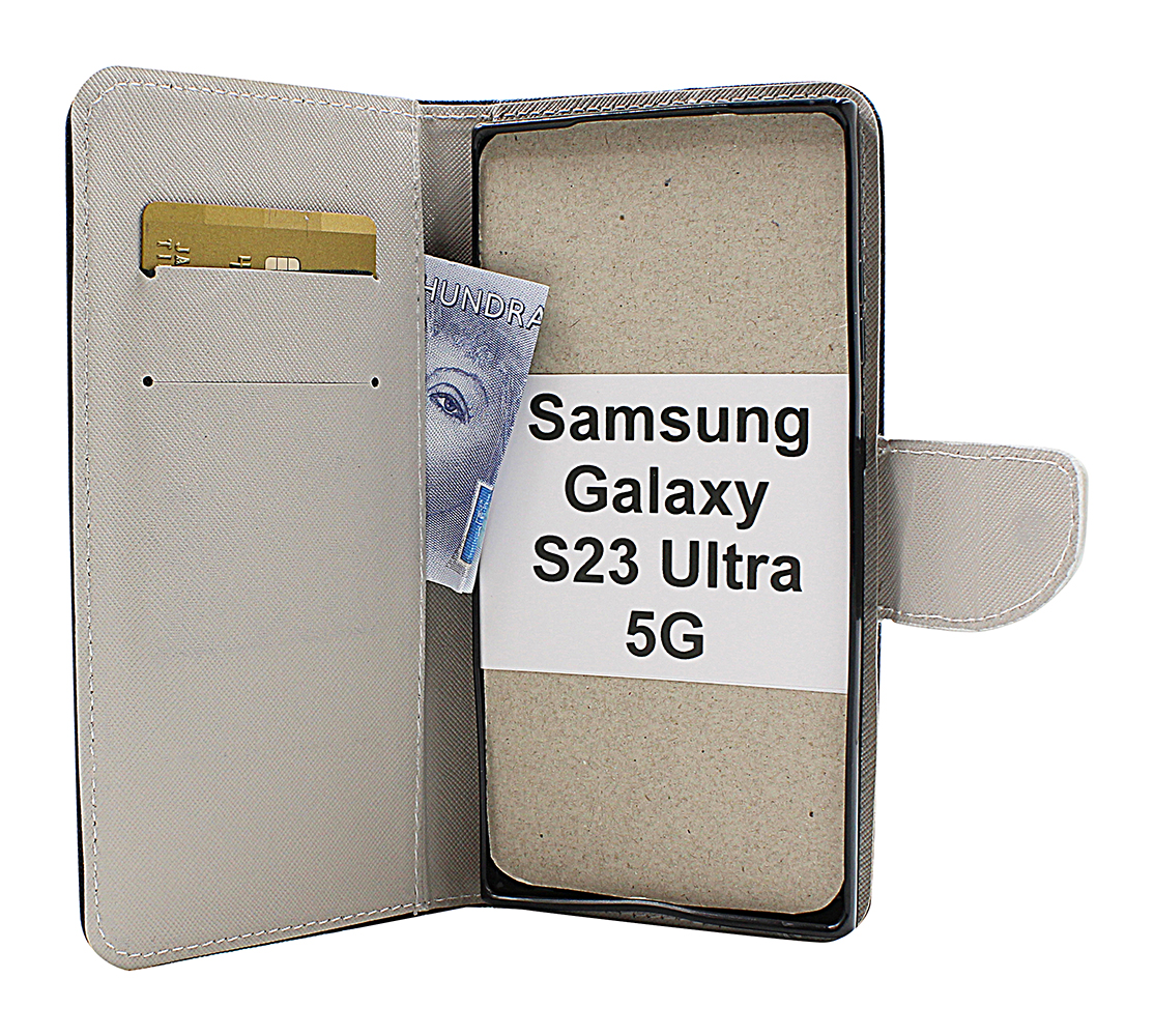 billigamobilskydd.se Kuviolompakko Samsung Galaxy S23 Ultra 5G