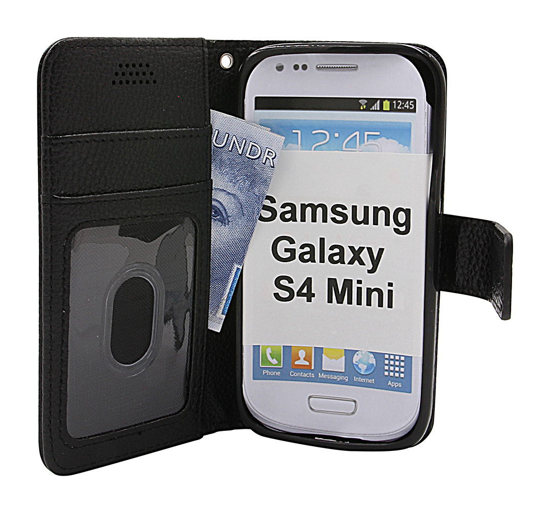 billigamobilskydd.se New Jalusta Lompakkokotelo Samsung Galaxy S4 Mini (i9195/i9190)