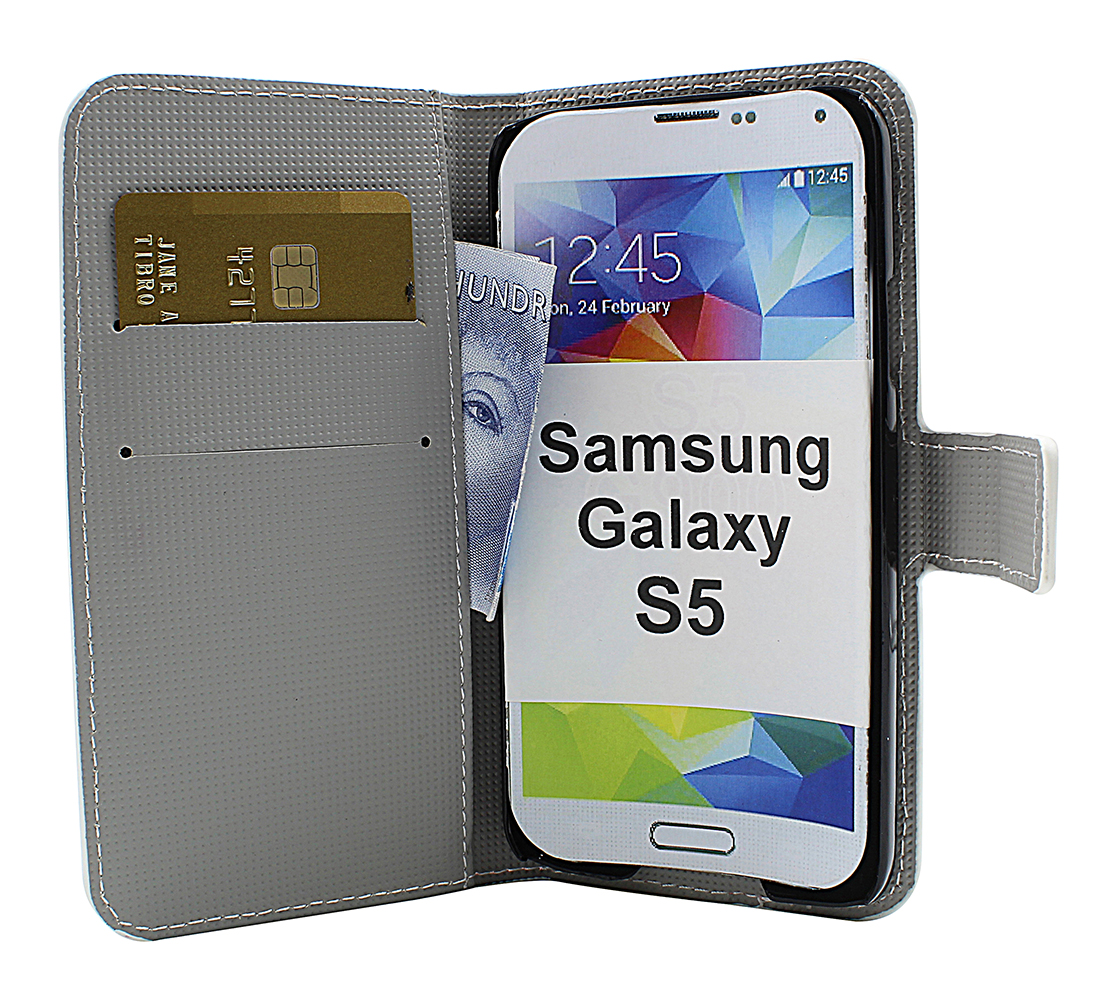 billigamobilskydd.se Jalusta Lompakkokotelo Samsung Galaxy S5 / S5 Neo (G900F / G903F)