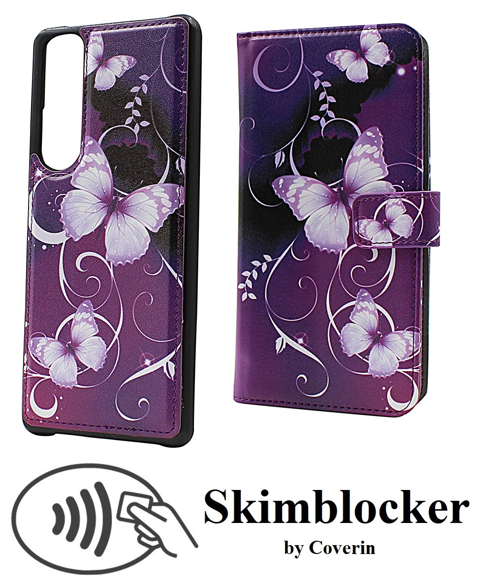 CoverIn Skimblocker Design Magneettilompakko Sony Xperia 1 III (XQ-BC52)