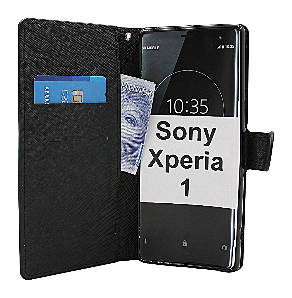billigamobilskydd.se Kuviolompakko Sony Xperia 1 (J9110)