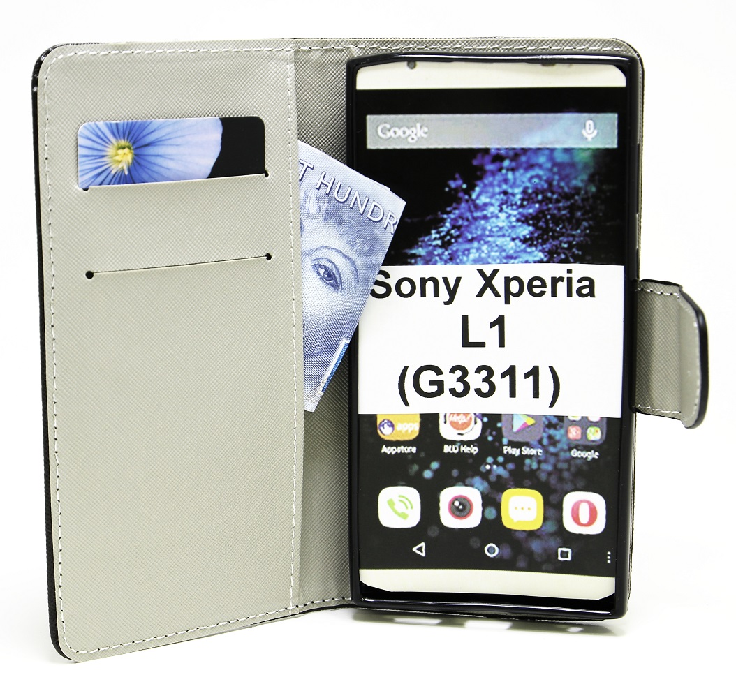billigamobilskydd.se Kuviolompakko Sony Xperia L1 (G3311)