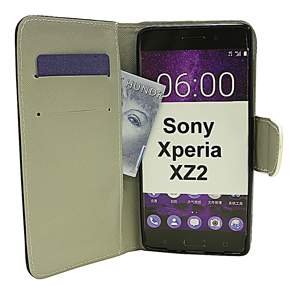 billigamobilskydd.se Kuviolompakko Sony Xperia XZ2 (H8266)