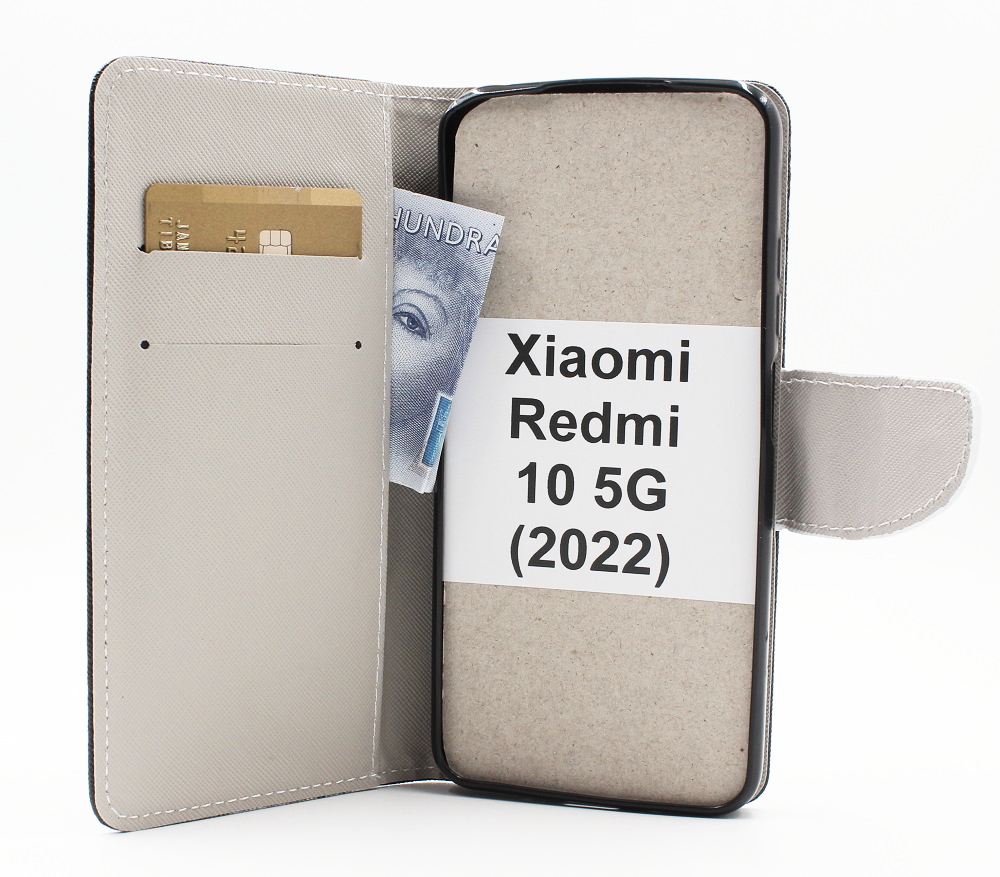 billigamobilskydd.se Kuviolompakko Xiaomi Redmi 10 5G (2022)