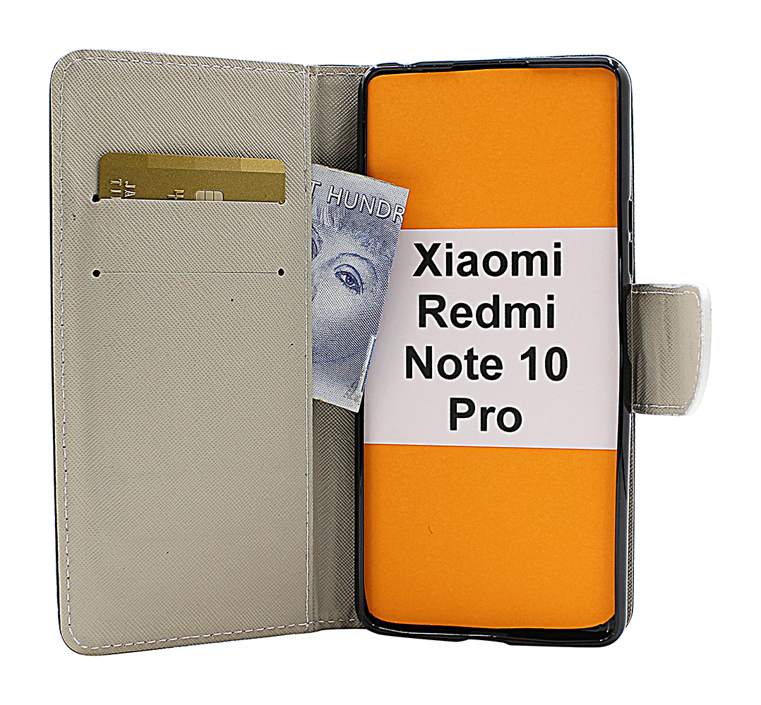 billigamobilskydd.se Kuviolompakko Xiaomi Redmi Note 10 Pro