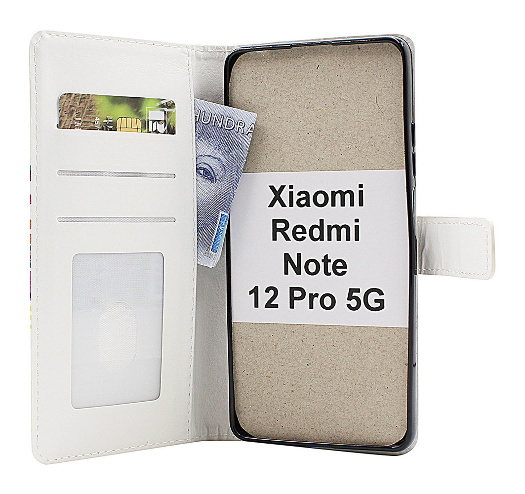 billigamobilskydd.se Kuviolompakko Xiaomi Redmi Note 12 Pro 5G