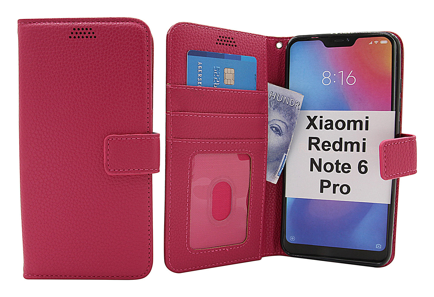 New Jalusta Lompakkokotelo Xiaomi Redmi Note 6 Pro