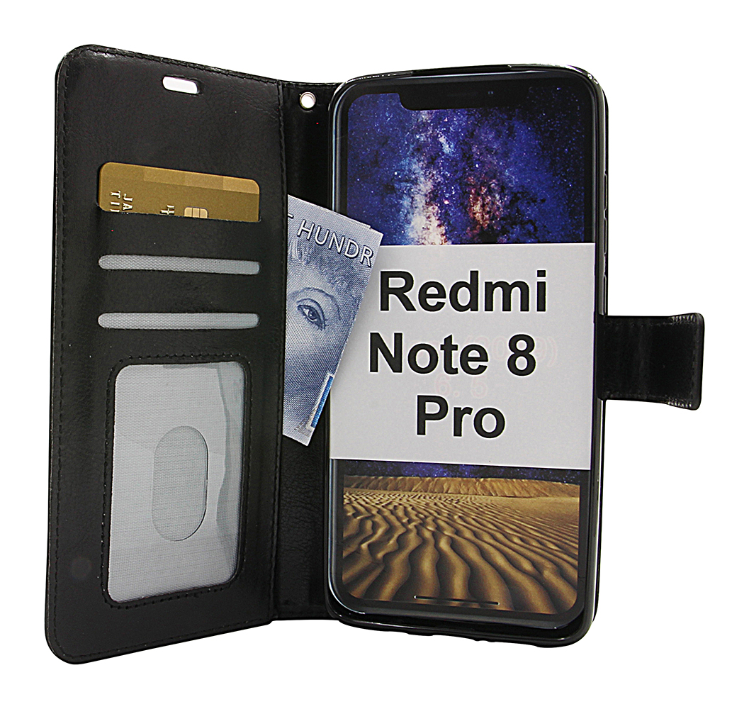 billigamobilskydd.se Crazy Horse Lompakko Xiaomi Redmi Note 8 Pro