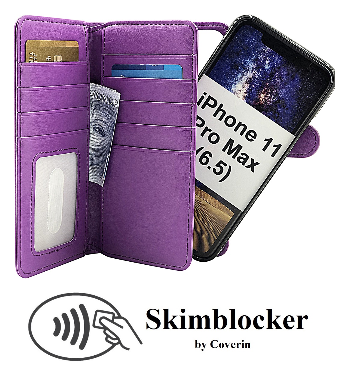 Skimblocker XL Magnet Wallet iPhone 11 Pro Max (6.5)