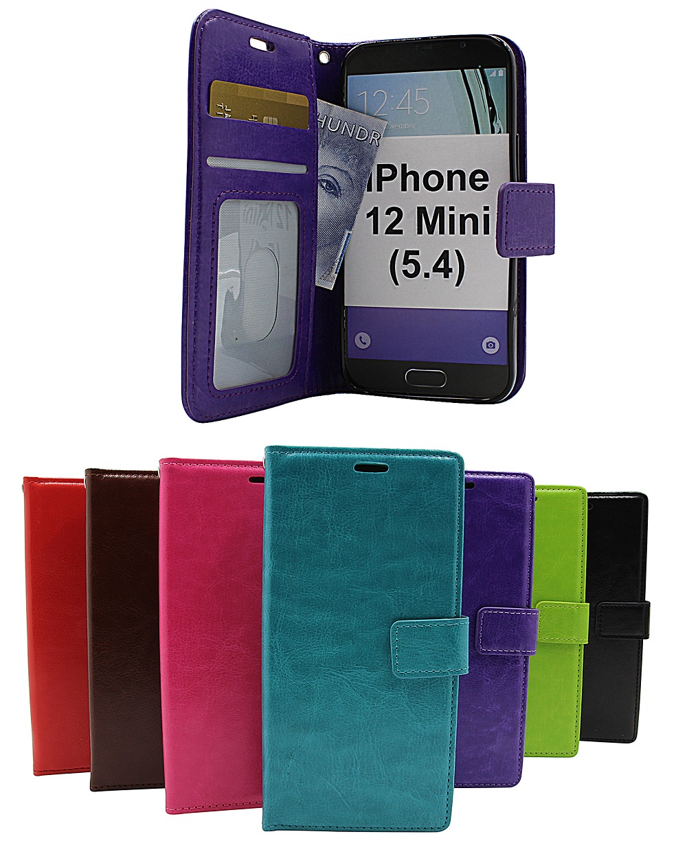 Crazy Horse Lompakko iPhone 12 Mini (5.4)