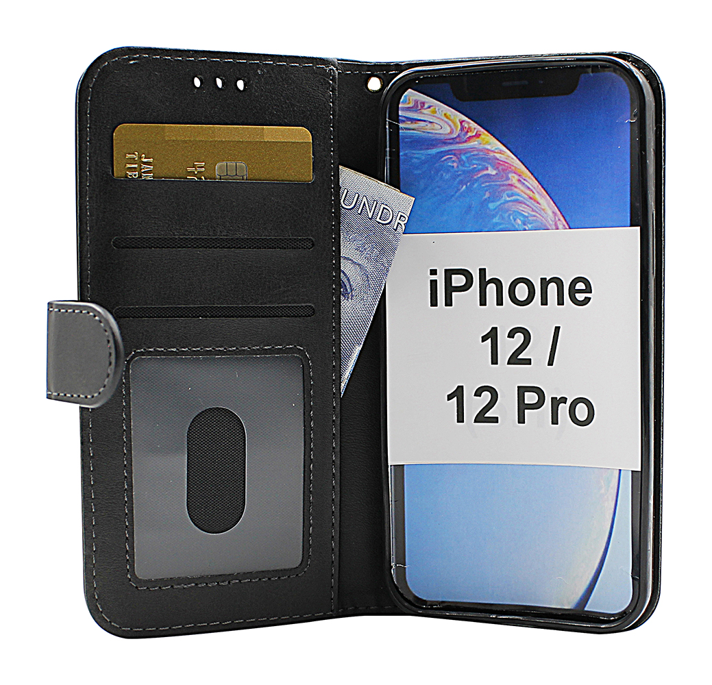 billigamobilskydd.se Zipper Standcase Wallet iPhone 12 / 12 Pro (6.1)