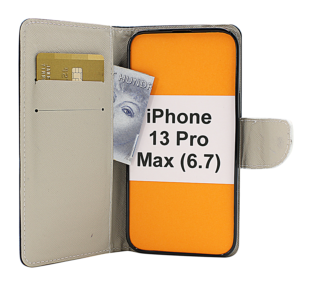 billigamobilskydd.se Kuviolompakko iPhone 13 Pro Max (6.7)