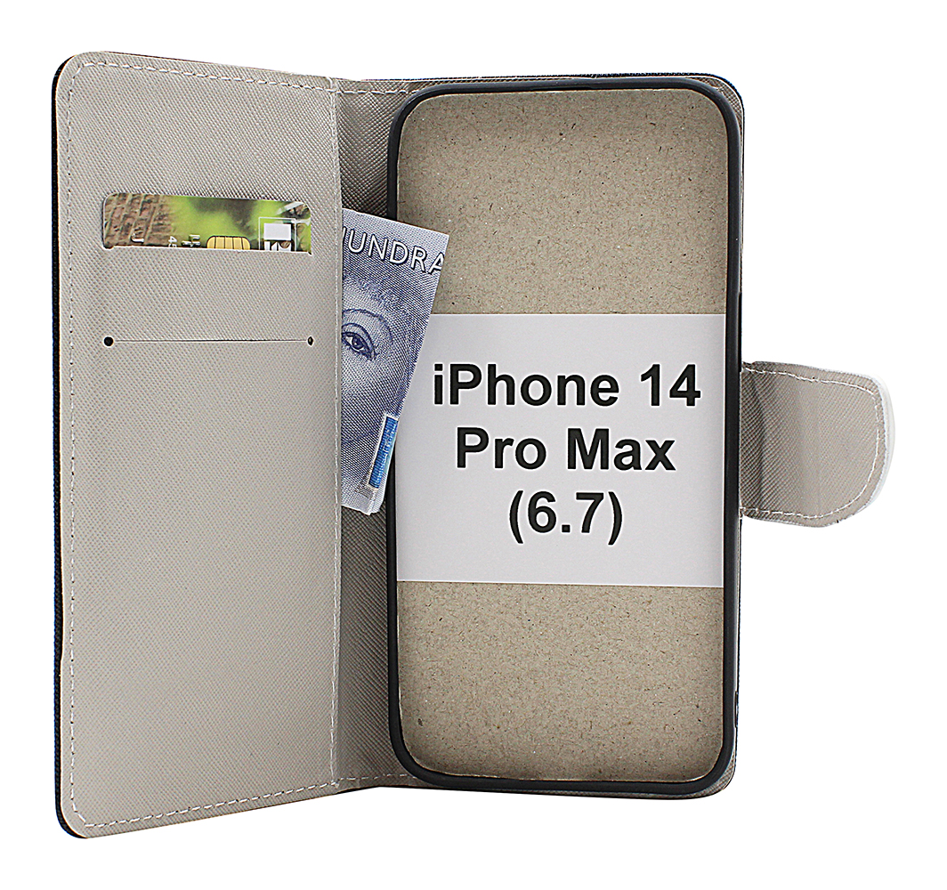 billigamobilskydd.se Kuviolompakko iPhone 14 Pro Max (6.7)
