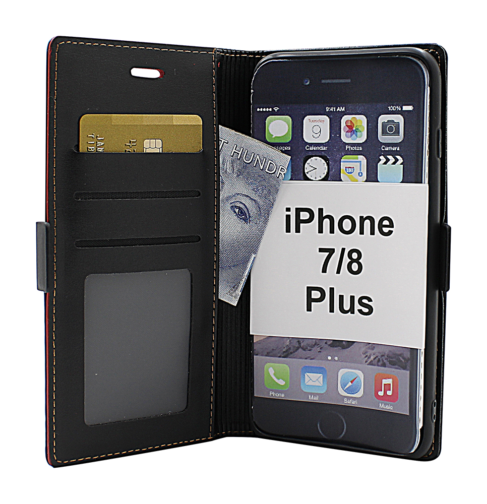 billigamobilskydd.se Luksuskotelo Standcase Wallet iPhone 7 Plus / 8 Plus